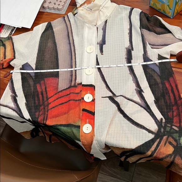 Artistic Colorful Over-Shirt by Damee  Sz XL - Picture 6 of 7